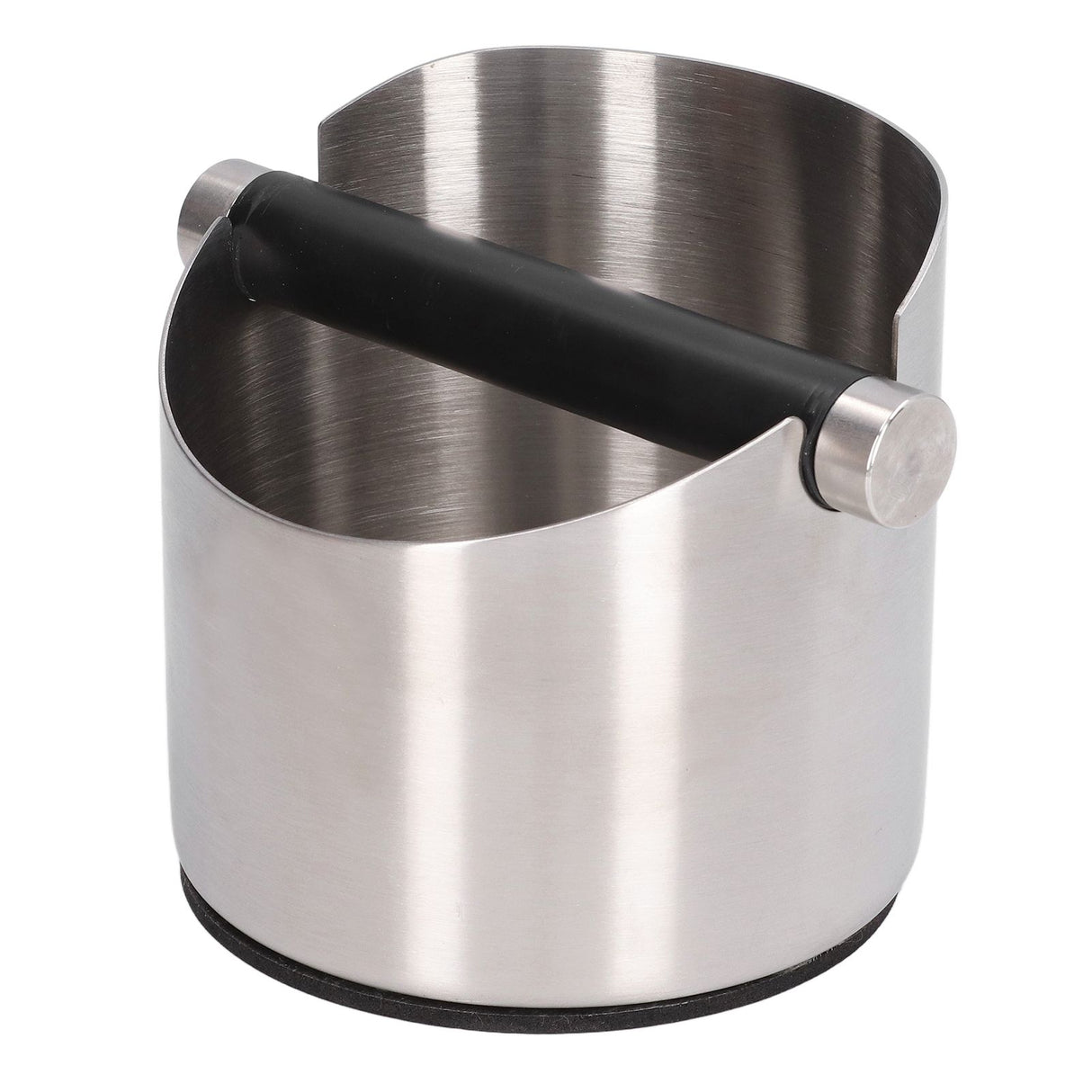 Coffee Grounds Bucket Stainless Steel Rubber Coffee Dump Bin for Home Restaurants BarsStainless Steel Small (FC‑04‑1)