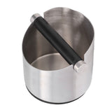 Coffee Grounds Bucket Stainless Steel Rubber Coffee Dump Bin for Home Restaurants BarsStainless Steel Small (FC‑04‑1)