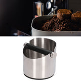 Coffee Grounds Bucket Stainless Steel Rubber Coffee Dump Bin for Home Restaurants BarsStainless Steel Small (FC‑04‑1) - Extra Image