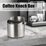 Coffee Grounds Bucket Stainless Steel Rubber Coffee Dump Bin for Home Restaurants BarsStainless Steel Small (FC‑04‑1) - Extra Image