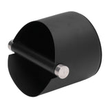 Coffee Grounds Bucket Stainless Steel Rubber Coffee Dump Bin for Home Restaurants BarsBlack Large (FC‑05‑2) - Top-Down View