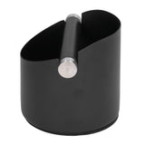 Coffee Grounds Bucket Stainless Steel Rubber Coffee Dump Bin for Home Restaurants BarsBlack Large (FC‑05‑2)