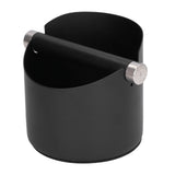 Coffee Grounds Bucket Stainless Steel Rubber Coffee Dump Bin for Home Restaurants BarsBlack Large (FC‑05‑2) - Rear View