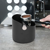 Coffee Grounds Bucket Stainless Steel Rubber Coffee Dump Bin for Home Restaurants BarsBlack Large (FC‑05‑2)