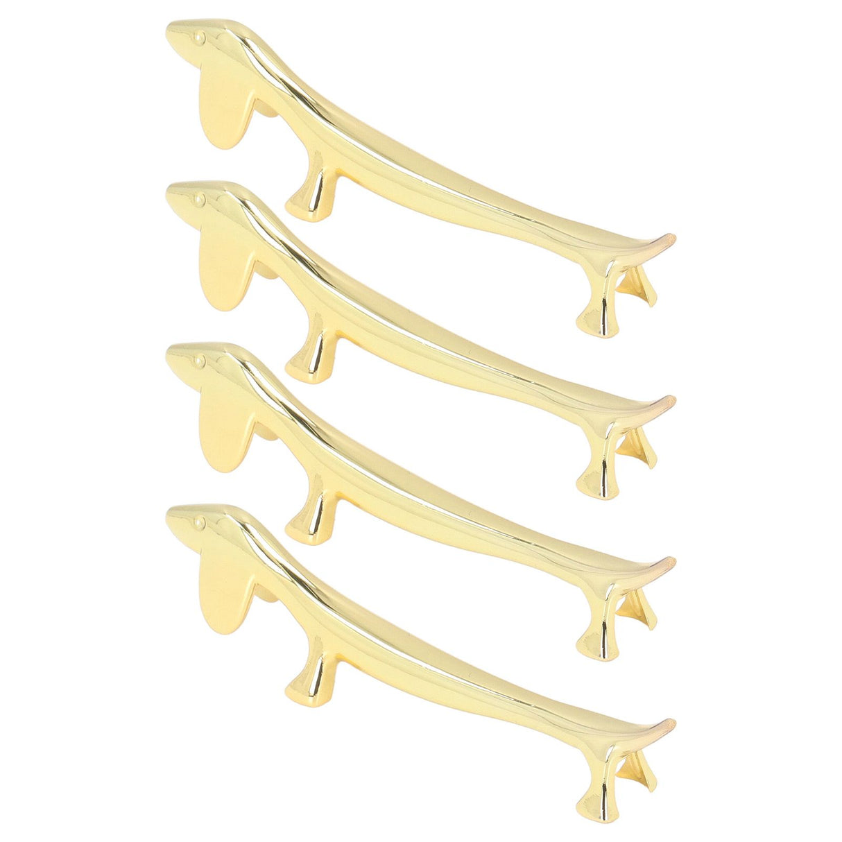 4Pcs Chopstick Rest Smoother Surfaces Reusable Cute Animal Design Gold Chopstick Rest for Home Restaurant PartyDachshund