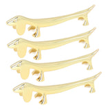 4Pcs Chopstick Rest Smoother Surfaces Reusable Cute Animal Design Gold Chopstick Rest for Home Restaurant PartyDachshund - Extra Image