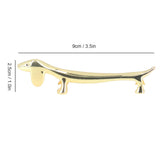 4Pcs Chopstick Rest Smoother Surfaces Reusable Cute Animal Design Gold Chopstick Rest for Home Restaurant PartyDachshund - Extra Image