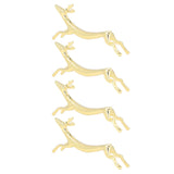 4Pcs Chopstick Rest Smoother Surfaces Reusable Cute Animal Design Gold Chopstick Rest for Home Restaurant PartyDeer