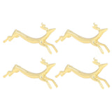 4Pcs Chopstick Rest Smoother Surfaces Reusable Cute Animal Design Gold Chopstick Rest for Home Restaurant PartyDeer