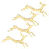 4Pcs Chopstick Rest Smoother Surfaces Reusable Cute Animal Design Gold Chopstick Rest for Home Restaurant PartyDeer