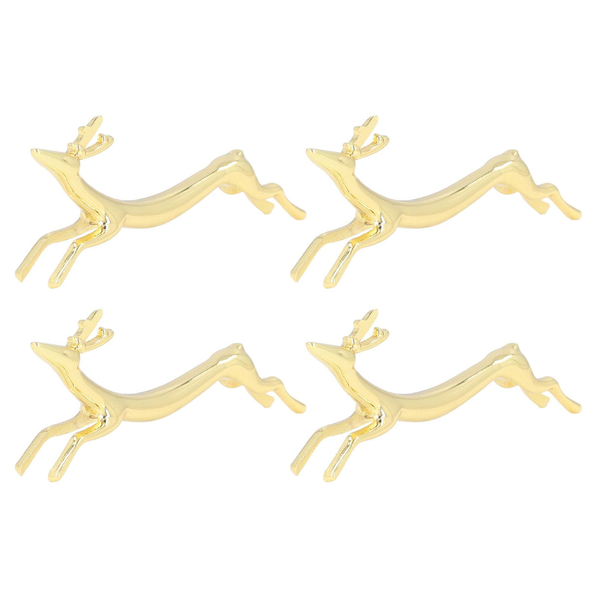 4Pcs Chopstick Rest Smoother Surfaces Reusable Cute Animal Design Gold Chopstick Rest for Home Restaurant PartyDeer