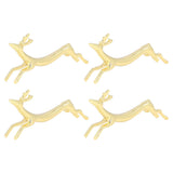 4Pcs Chopstick Rest Smoother Surfaces Reusable Cute Animal Design Gold Chopstick Rest for Home Restaurant PartyDeer