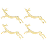 4Pcs Chopstick Rest Smoother Surfaces Reusable Cute Animal Design Gold Chopstick Rest for Home Restaurant PartyDeer
