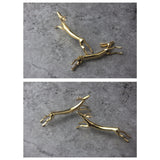 4Pcs Chopstick Rest Smoother Surfaces Reusable Cute Animal Design Gold Chopstick Rest for Home Restaurant PartyDeer - Extra Image