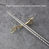 4Pcs Chopstick Rest Smoother Surfaces Reusable Cute Animal Design Gold Chopstick Rest for Home Restaurant PartyDeer