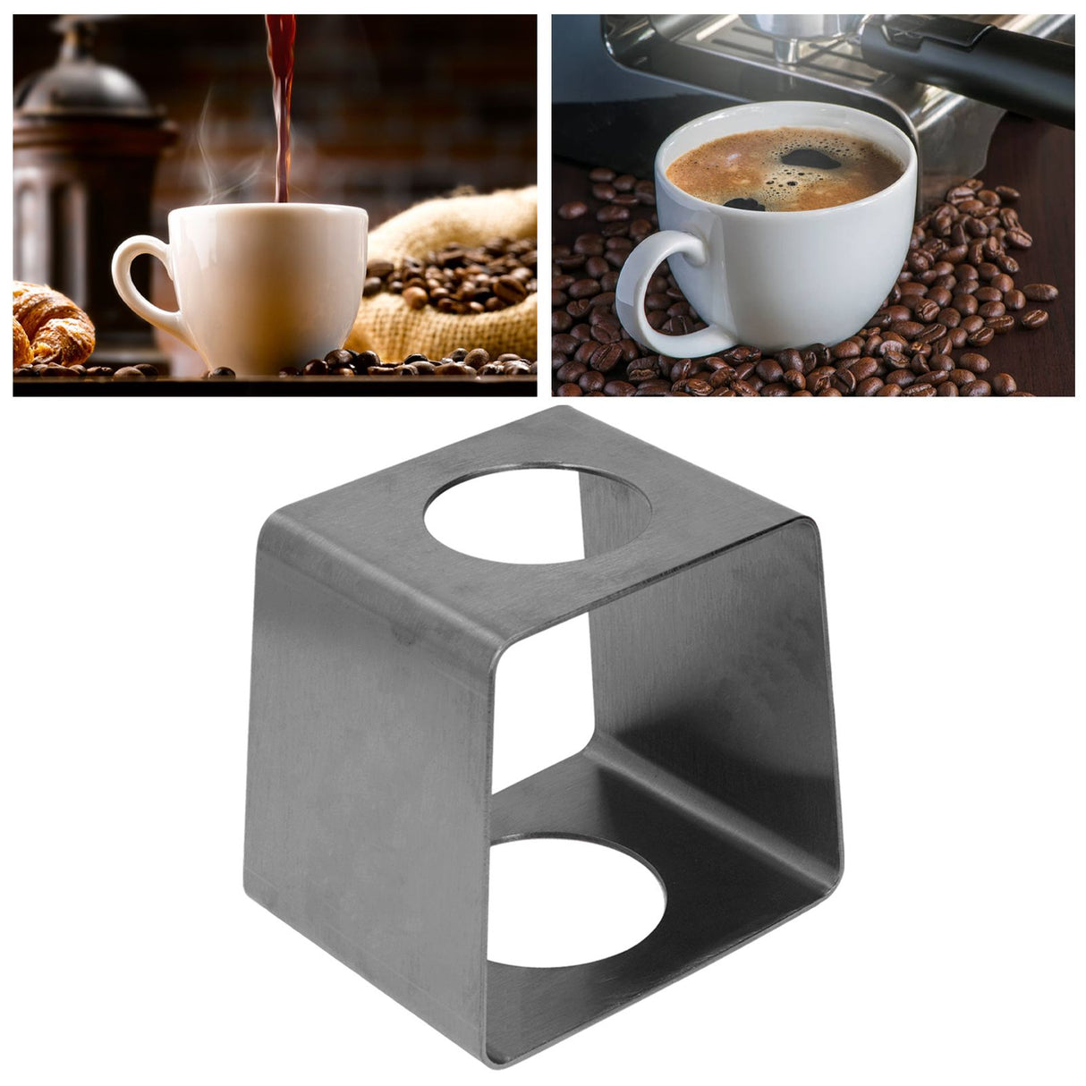 Coffee Drip Rack Stainless Steel Lightweight Coffee Filter Cup Stand for Home Cafe OfficeBlack