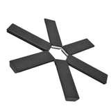 Foldable Trivets Heat Insulating Collapsible Pot Holder for Kitchen Dining Room Black