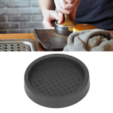 Coffee Tamper Mat Good Protection Compact Anti Slip Round Coffee Powder Pad for Cafe HouseholdBlack