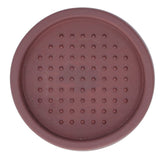 Coffee Tamper Mat Good Protection Compact Anti Slip Round Coffee Powder Pad for Cafe HouseholdBrown