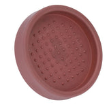 Coffee Tamper Mat Good Protection Compact Anti Slip Round Coffee Powder Pad for Cafe HouseholdBrown - Rear View