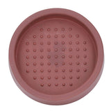 Coffee Tamper Mat Good Protection Compact Anti Slip Round Coffee Powder Pad for Cafe HouseholdBrown - Close-Up Angle