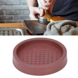 Coffee Tamper Mat Good Protection Compact Anti Slip Round Coffee Powder Pad for Cafe HouseholdBrown - Extra Image