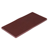 Bar Mat Premium Food Grade Silicone Heat Resistant Durable Odorless Nonslip Soft Flexible Coffee Bar MatBrown - Top-Down View