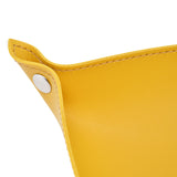 Leather Tray Fashionable Design Artificial Leather Durable Wide Application Mens Valet Tray for Jewelry Watch Key PhoneYellow - Extra Image