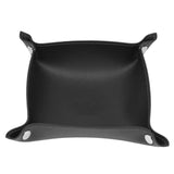 Leather Tray Fashionable Design Artificial Leather Durable Wide Application Mens Valet Tray for Jewelry Watch Key PhoneBlack