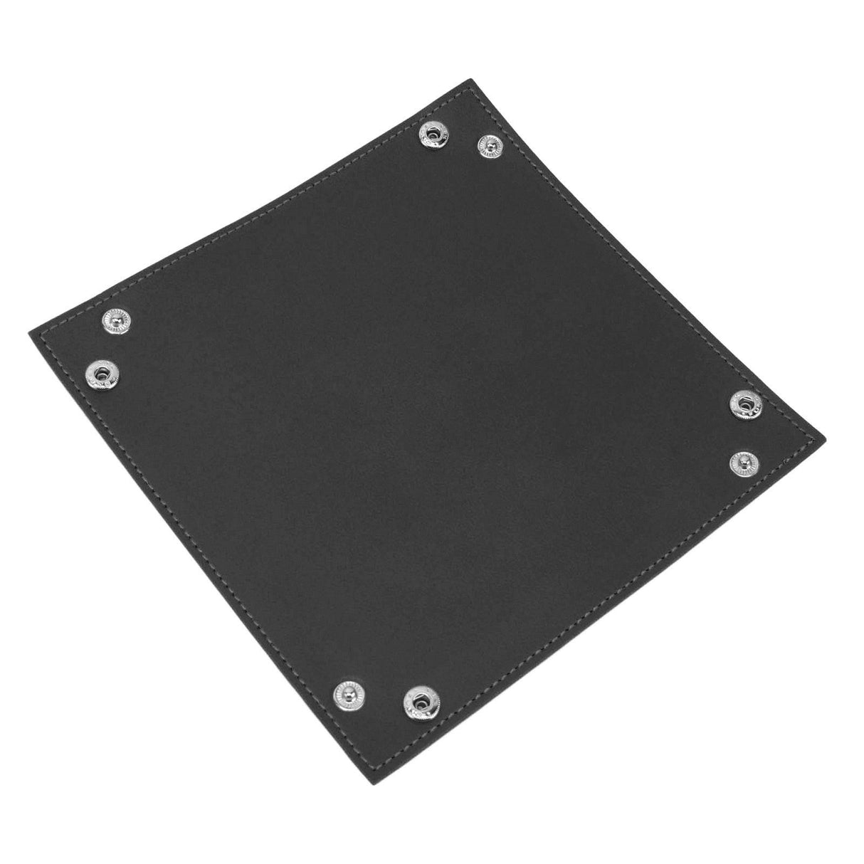 Leather Tray Fashionable Design Artificial Leather Durable Wide Application Mens Valet Tray for Jewelry Watch Key PhoneBlack