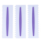 3Pcs Cake Scraper Premium Plastic Durable Glossy Surface Easy Operation Icing Smoother