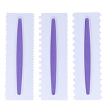 3Pcs Cake Scraper Premium Plastic Durable Glossy Surface Easy Operation Icing Smoother