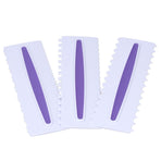3Pcs Cake Scraper Premium Plastic Durable Glossy Surface Easy Operation Icing Smoother