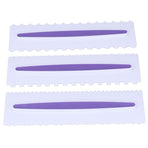 3Pcs Cake Scraper Premium Plastic Durable Glossy Surface Easy Operation Icing Smoother