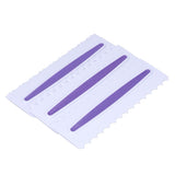 3Pcs Cake Scraper Premium Plastic Durable Glossy Surface Easy Operation Icing Smoother - Close-Up Angle