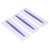 3Pcs Cake Scraper Premium Plastic Durable Glossy Surface Easy Operation Icing Smoother