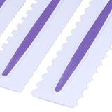 3Pcs Cake Scraper Premium Plastic Durable Glossy Surface Easy Operation Icing Smoother