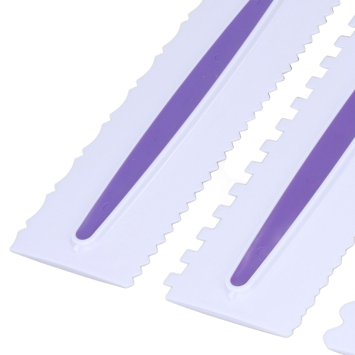 3Pcs Cake Scraper Premium Plastic Durable Glossy Surface Easy Operation Icing Smoother