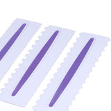 3Pcs Cake Scraper Premium Plastic Durable Glossy Surface Easy Operation Icing Smoother - Extra Image