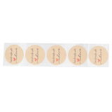 1 Roll Kraft Paper Stickers Handmade with Love Design Cute Heart Stationery Label Stickers for Food Labeling