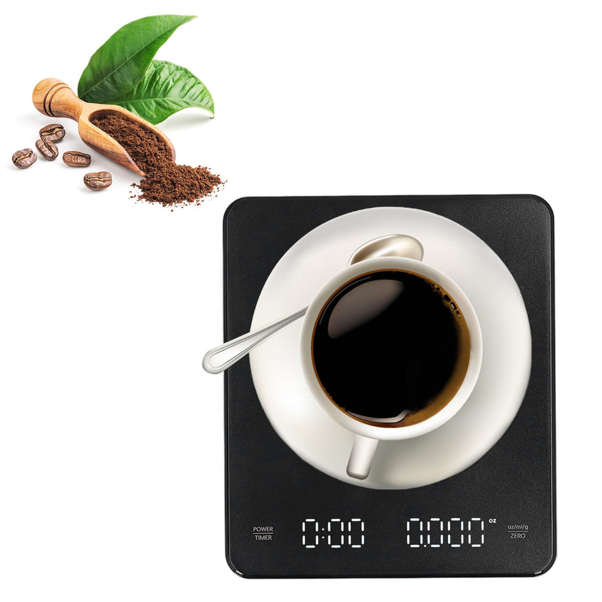 Electronic Coffee Scale Rechargeable High Temperature Resistance 3KG Kitchen Scale for Home