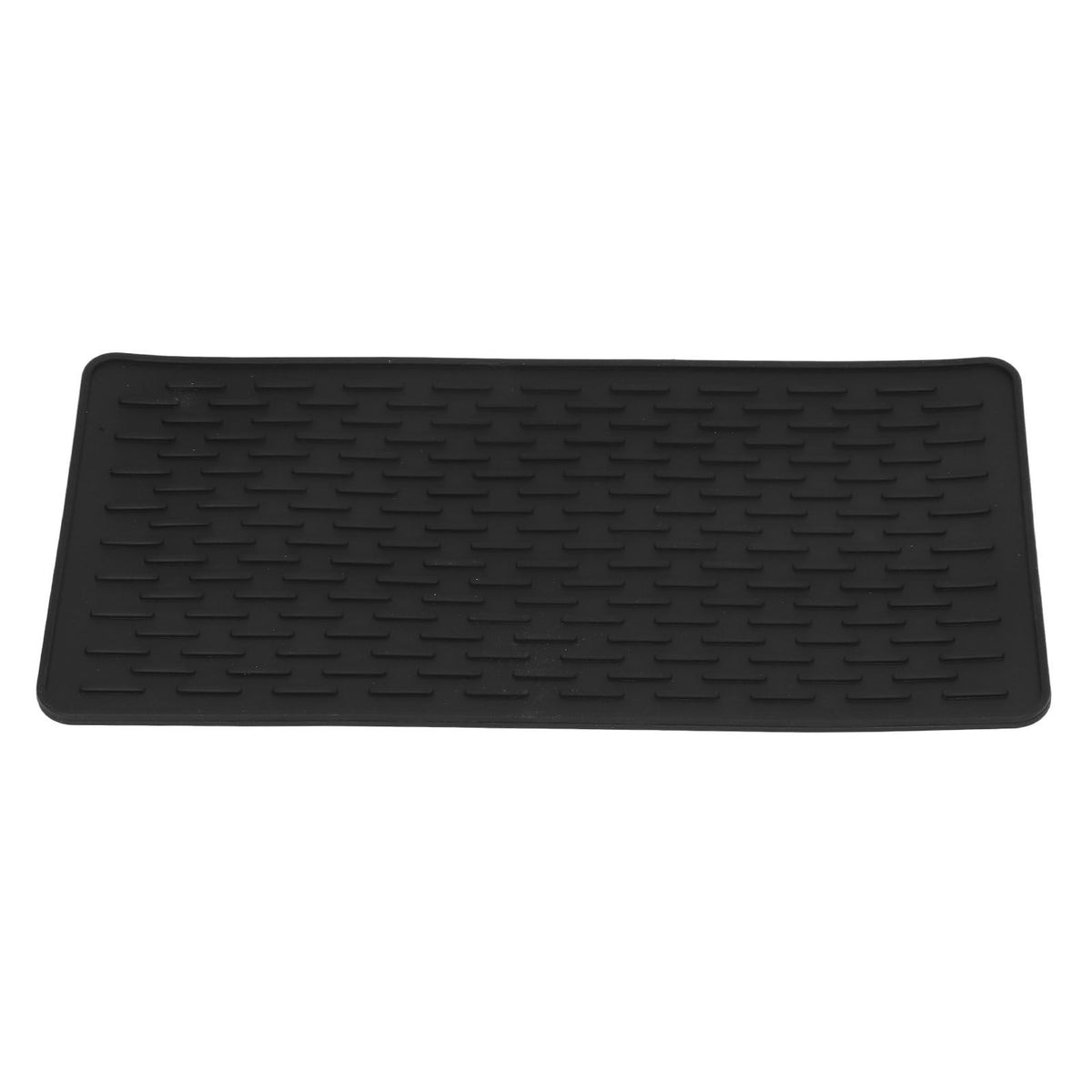 Silicone Insulation Pad Black Rectangle Heat Resisting Safe Handling Heat Insulation Pad for Kitchen