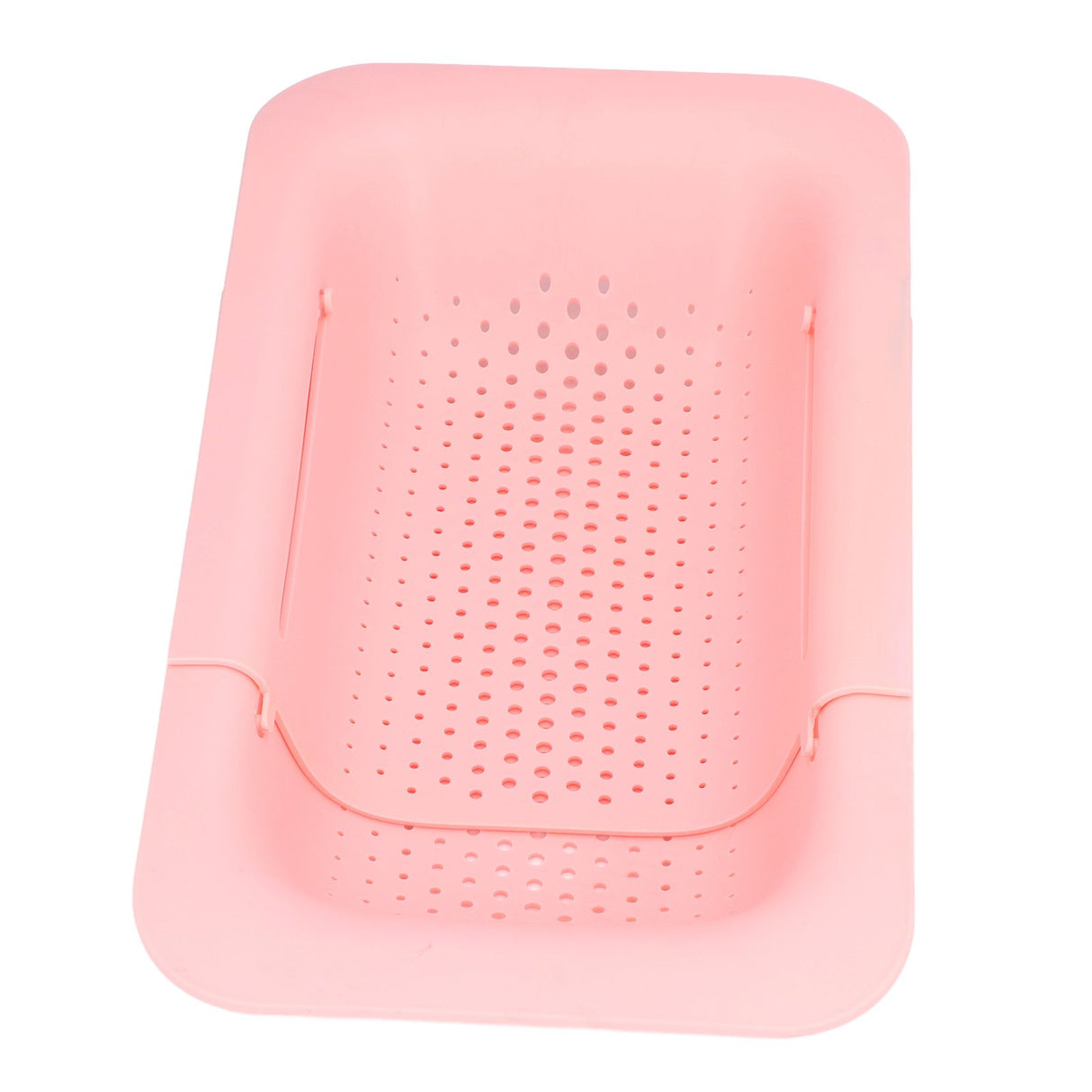 Strainer Basket Telescopic Design Anti Slip Rust Resistant Drain Colander Kitchen AccessoryPink