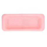 Strainer Basket Telescopic Design Anti Slip Rust Resistant Drain Colander Kitchen AccessoryPink