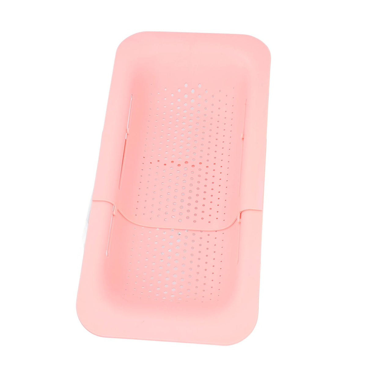 Strainer Basket Telescopic Design Anti Slip Rust Resistant Drain Colander Kitchen AccessoryPink