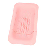 Strainer Basket Telescopic Design Anti Slip Rust Resistant Drain Colander Kitchen AccessoryPink - Extra Image