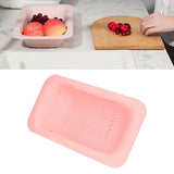 Strainer Basket Telescopic Design Anti Slip Rust Resistant Drain Colander Kitchen AccessoryPink - Extra Image