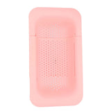 Strainer Basket Telescopic Design Anti Slip Rust Resistant Drain Colander Kitchen AccessoryPink
