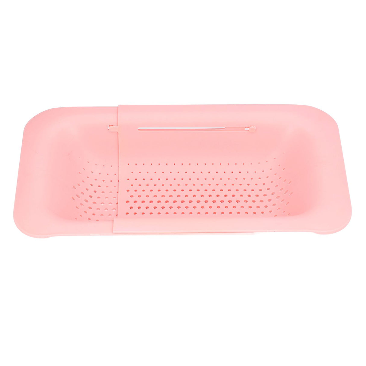 Strainer Basket Telescopic Design Anti Slip Rust Resistant Drain Colander Kitchen AccessoryPink
