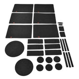 27Pcs Felt Placemat Anti Scratch Insulated Anti Slip Felt Table Mats Set for Home Dining Room Kitchen Hotel - Top-Down View
